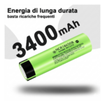 Batteria ricaricabile 18650 3.7V LiitoKala Lii-34B 3400mAh – Button Top
