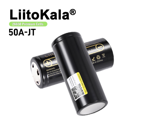 Batteria Ricaricabile 26650 Liitokala 50A-JT 5000mAh - Button Top