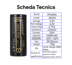 Batteria Ricaricabile 26650 Liitokala 50A-JT 5000mAh - Button Top