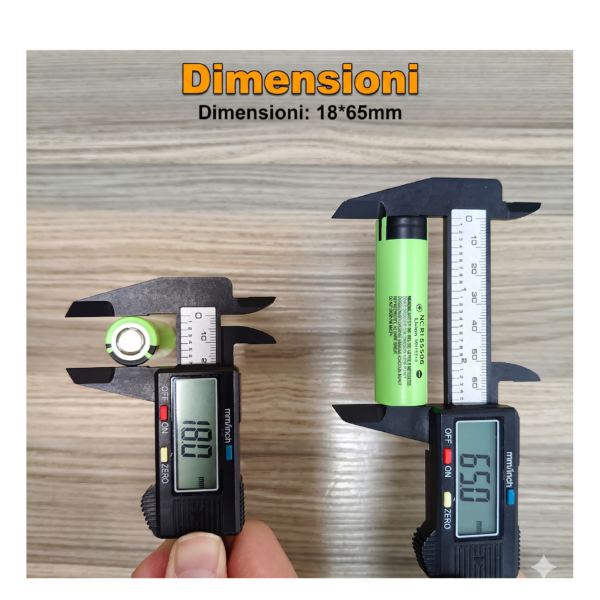Batteria ricaricabile 18650 3.7V LiitoKala Lii-34B 3400mAh - Testa Piatta (Flat Top)