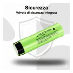 Batteria ricaricabile 18650 3.7V LiitoKala Lii-34B 3400mAh - Testa Piatta (Flat Top)