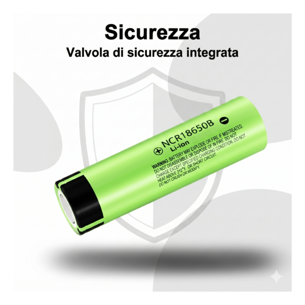 Batteria ricaricabile 18650 3.7V LiitoKala Lii-34B 3400mAh - Testa Piatta (Flat Top)