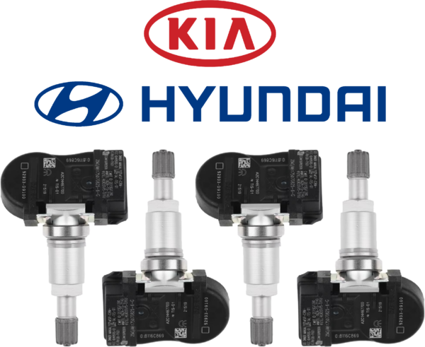 Kit 4 sensori TPMS KIA Hyundai cod. 52933-D9100 per Sportage 2015-2021 e altri modelli - Pressione Pneumatici