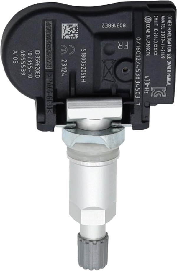 6855539-04 Kit 4 Sensori TPMS BMW MINI cod. 6855539 Serie 1, 2, 3, X1, X5 e altri modelli - Pressione Pneumatici