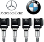 A0009052102-01 Kit 4 sensori TPMS Mercedes BMW cod. A0009052102 - Pressione Pneumatici