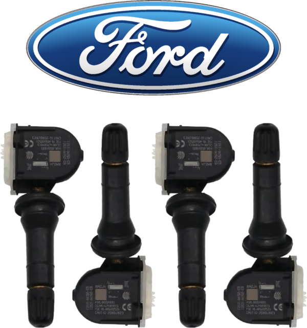 Kit 4 sensori TPMS FORD cod. F2GT-1A180-CD per Ecosport Fiesta 2018-2023 e altri modelli - Pressione Pneumatici