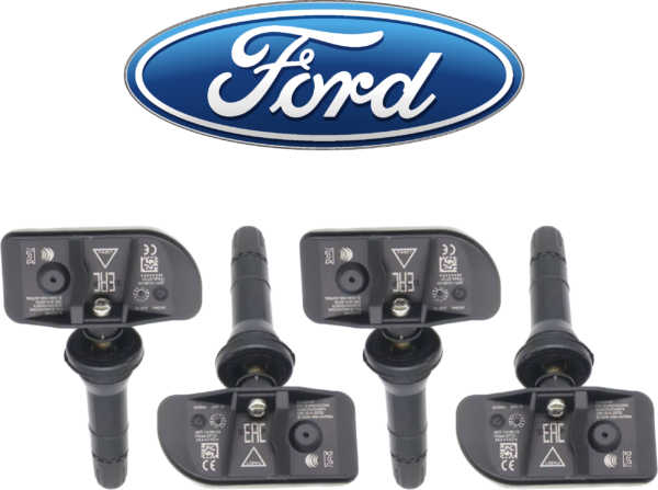 Kit 4 sensori TPMS FORD cod. JX7T-1A180-CA per Kuga Puma Focus 2020-2026 e altri modelli - Pressione Pneumatici