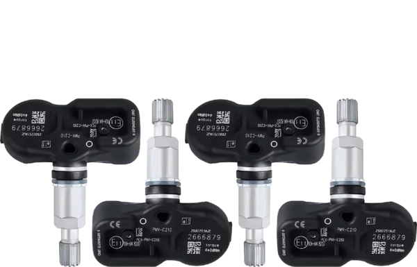 Kit 4 sensori TPMS compatibili Toyota cod. PMV-C210 per Yaris Corolla RAV4 e altri modelli  - Sensori Pressione