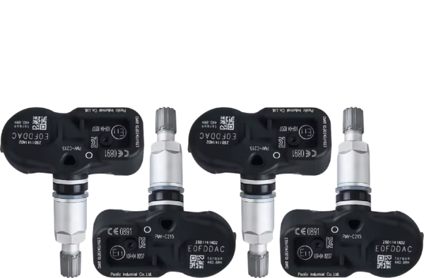 Kit 4 sensori TPMS compatibili Toyota cod. PMV-C215 per Yaris Aygo CH-R e altri modelli - Pressione Pneumatici