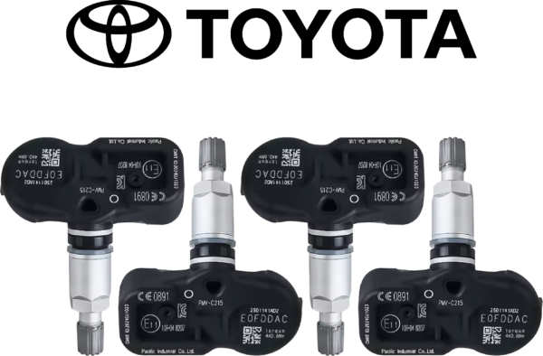 Kit 4 sensori TPMS Toyota cod. PMV-C215 per Yaris Aygo CH-R e altri modelli - Pressione Pneumatici